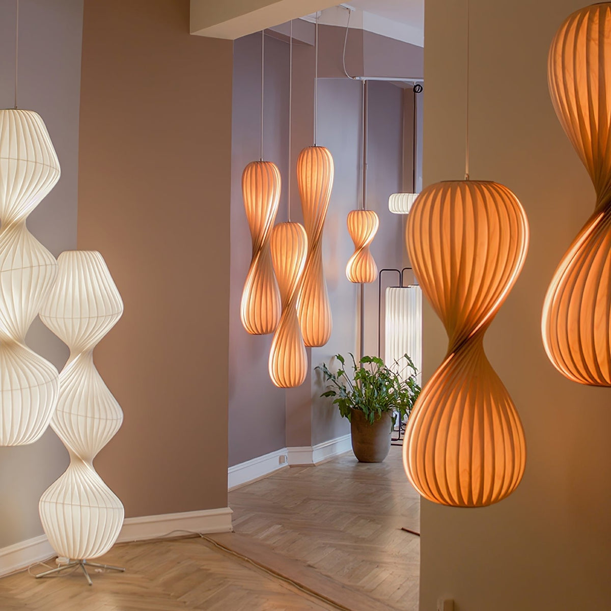 Alcareth Premium Noordse kunst kunststof hanglamp