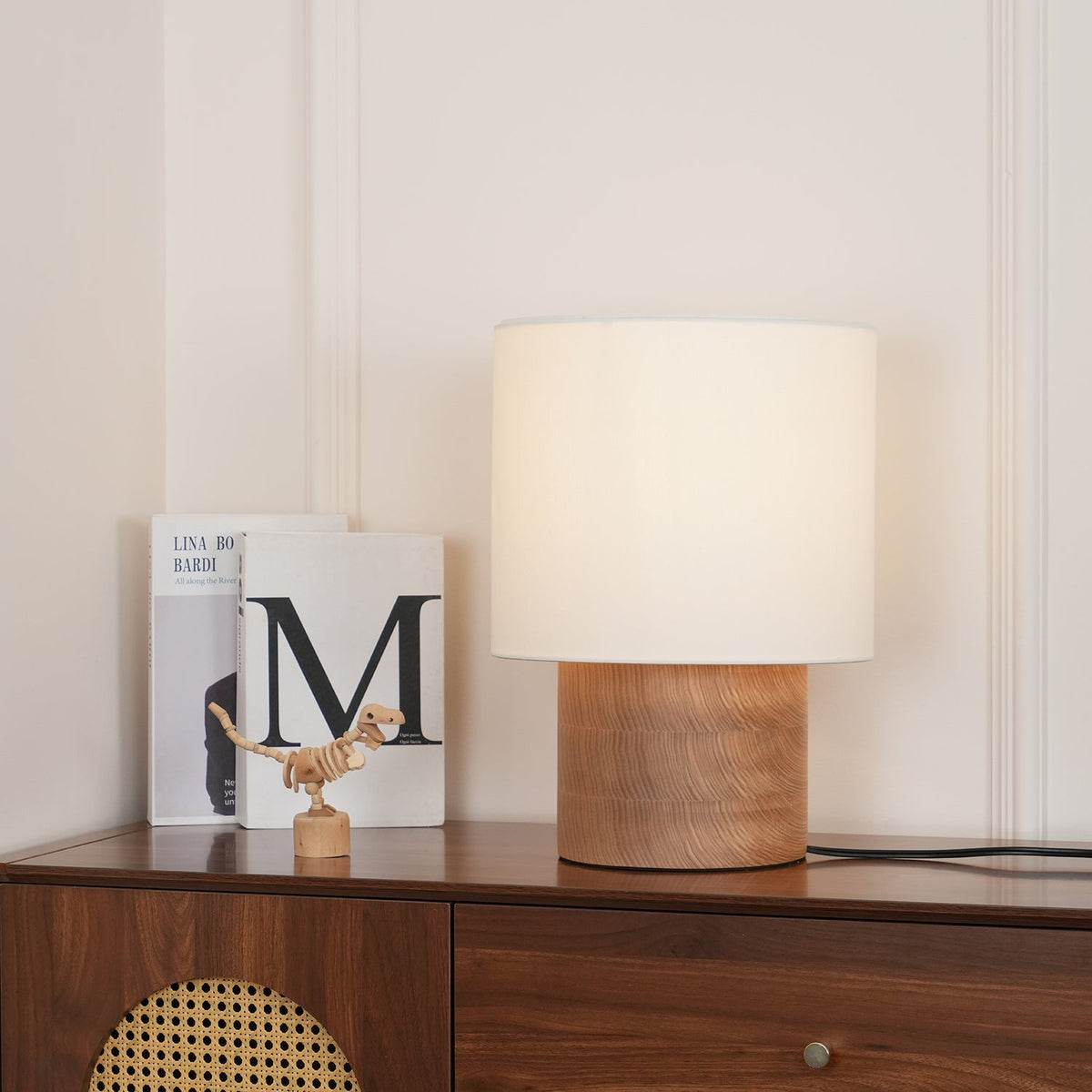 Alvira Minialist Houten tafellamp