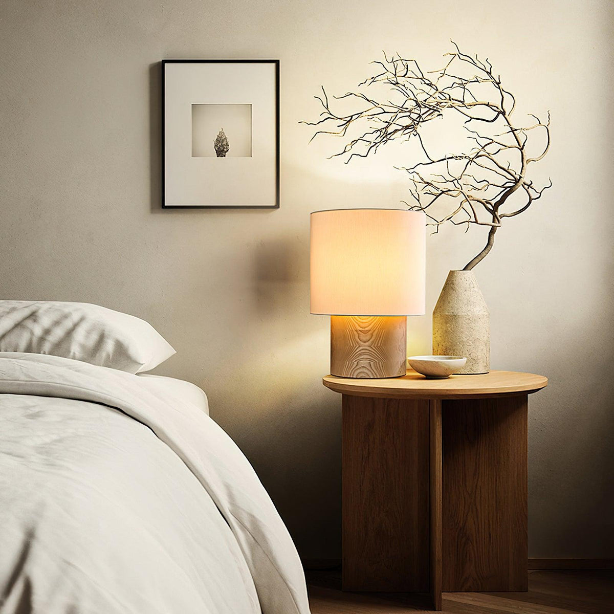 Alvira Minialist Houten tafellamp
