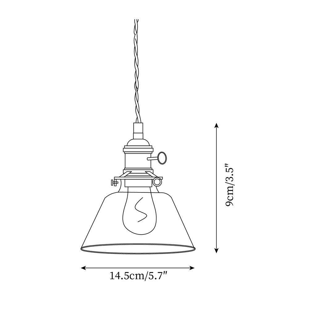 Kexo helder glazen hanglamp
