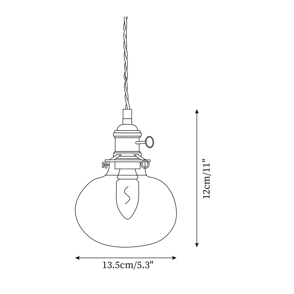 Kexo helder glazen hanglamp