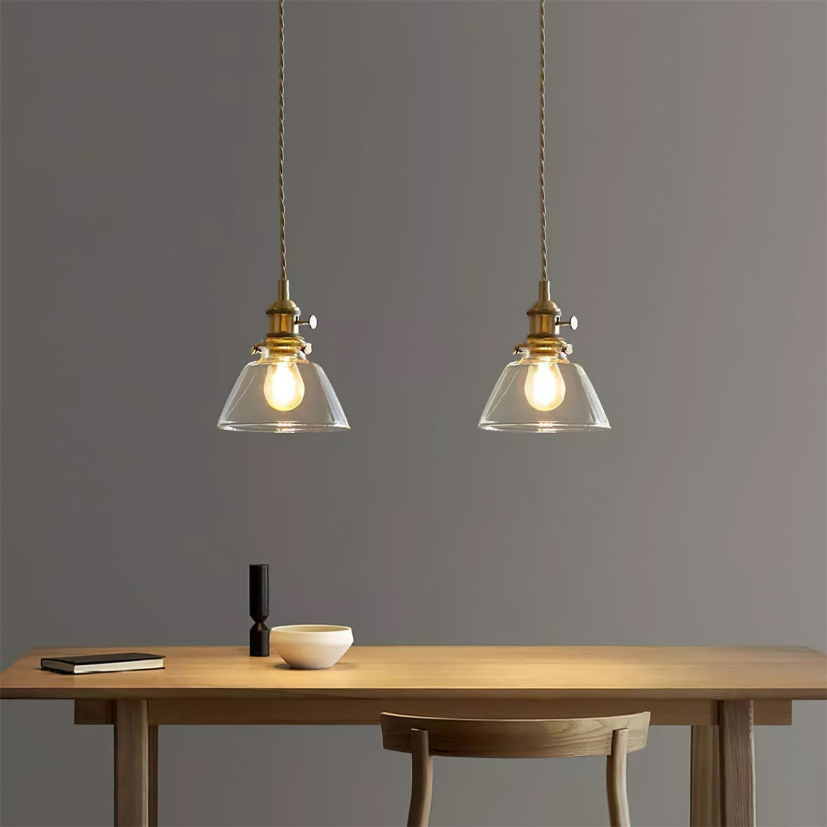 Kexo helder glazen hanglamp