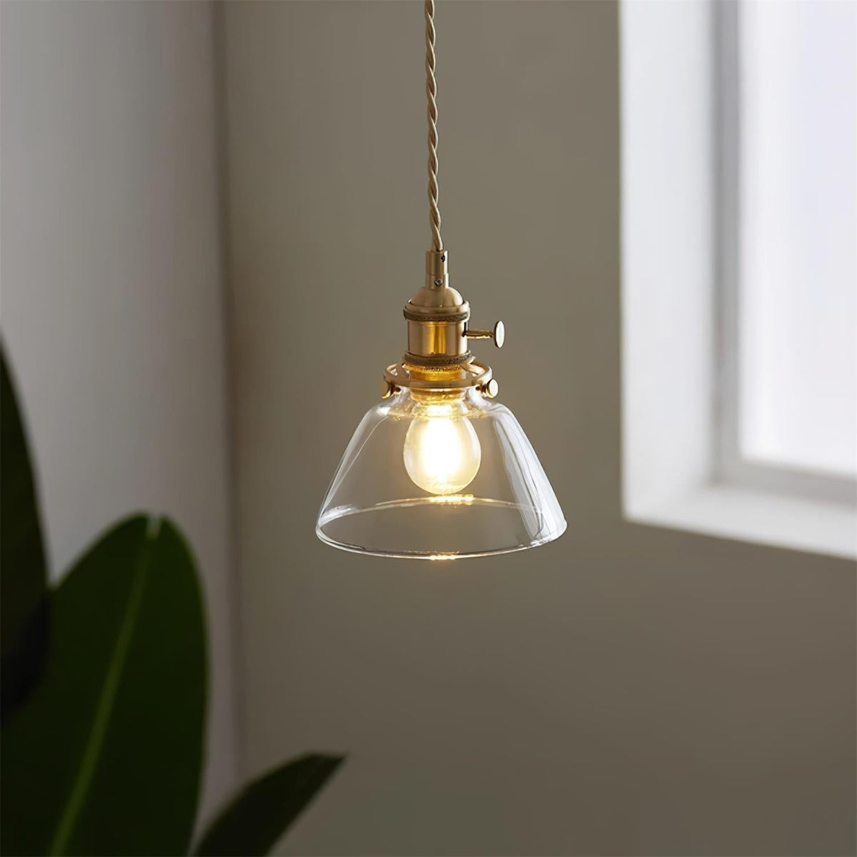 Kexo helder glazen hanglamp