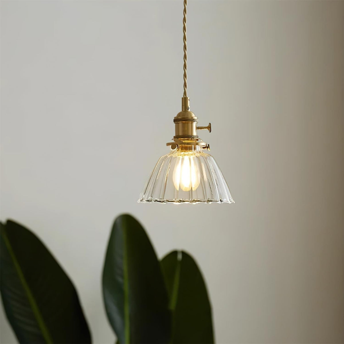 Kexo helder glazen hanglamp
