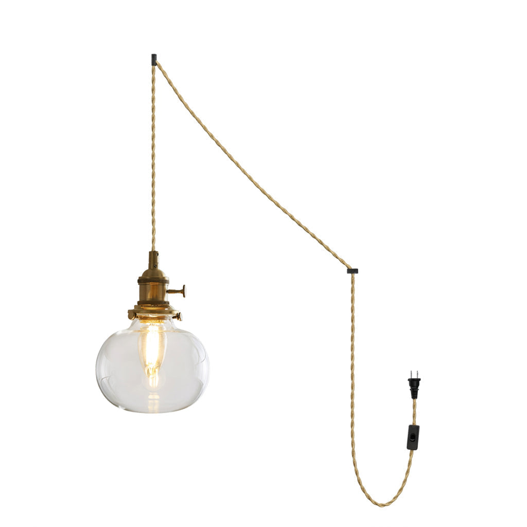 Celinira hanglamp met stekker van glas