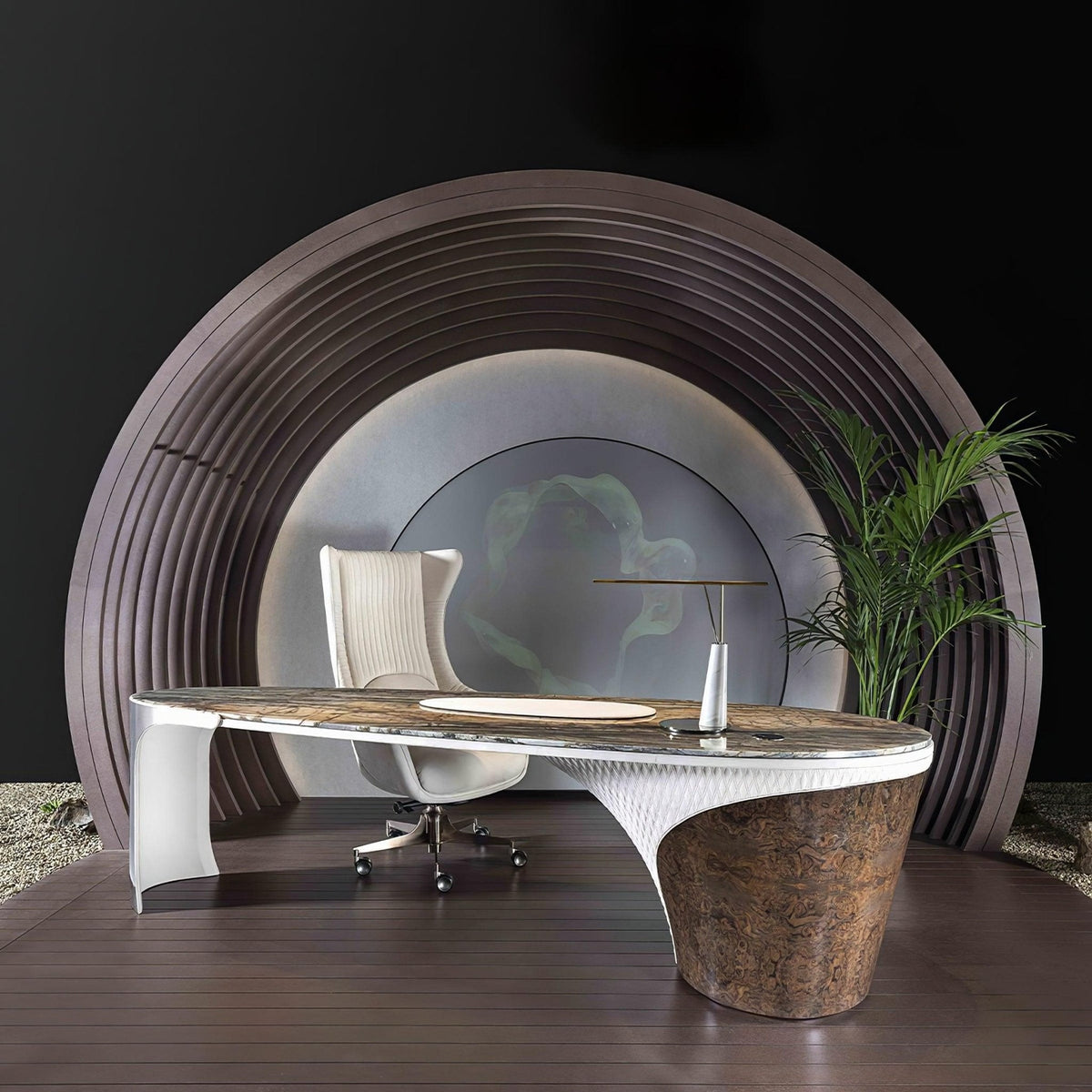 Lunaris Moderne tafellamp van Marmer