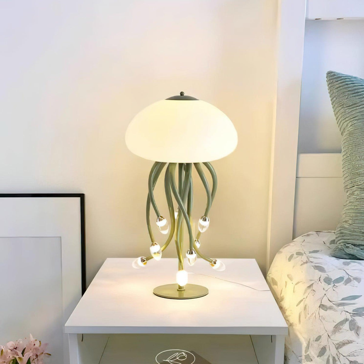 Zosilyra whimsische jellyfish tafellamp van glas