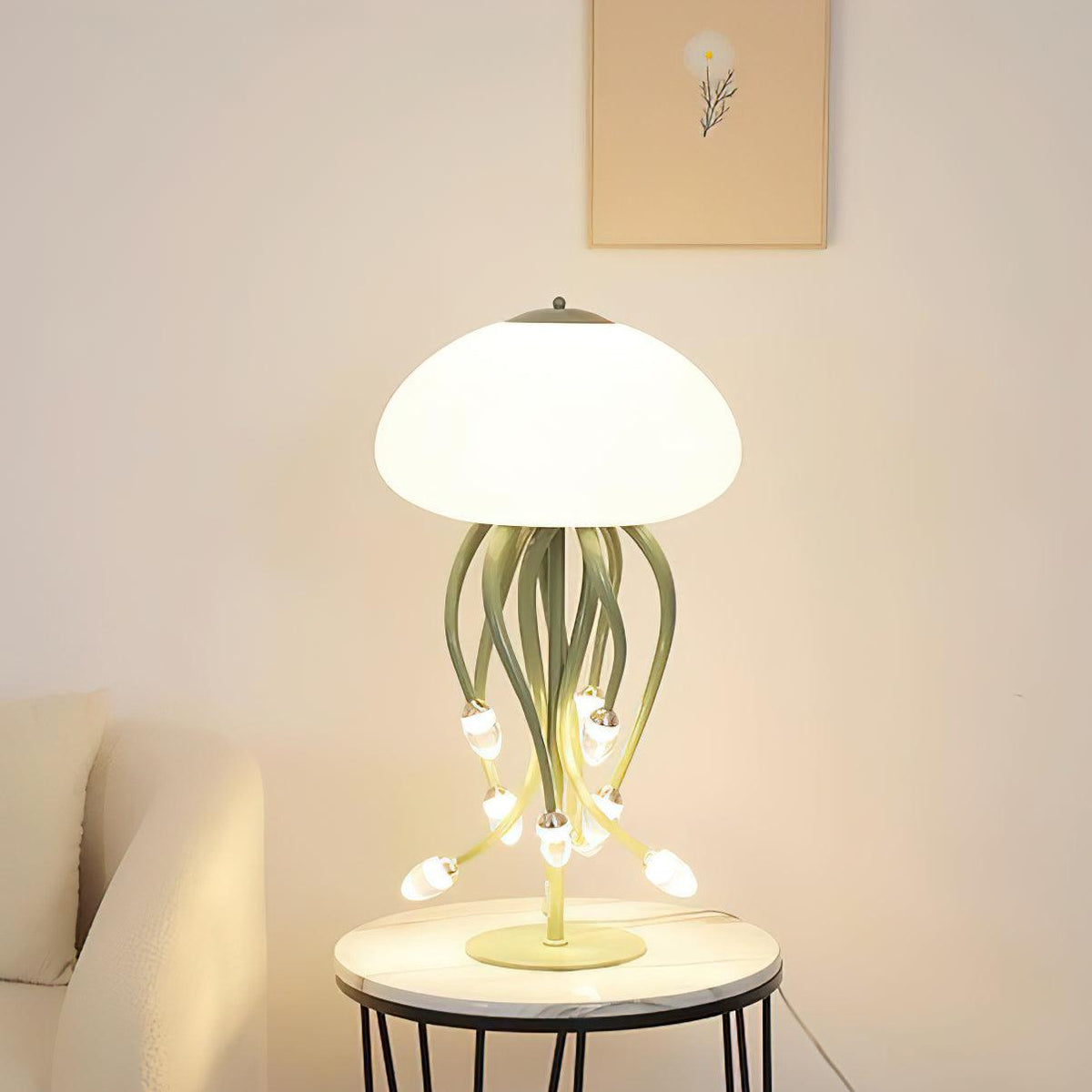 Zosilyra whimsische jellyfish tafellamp van glas