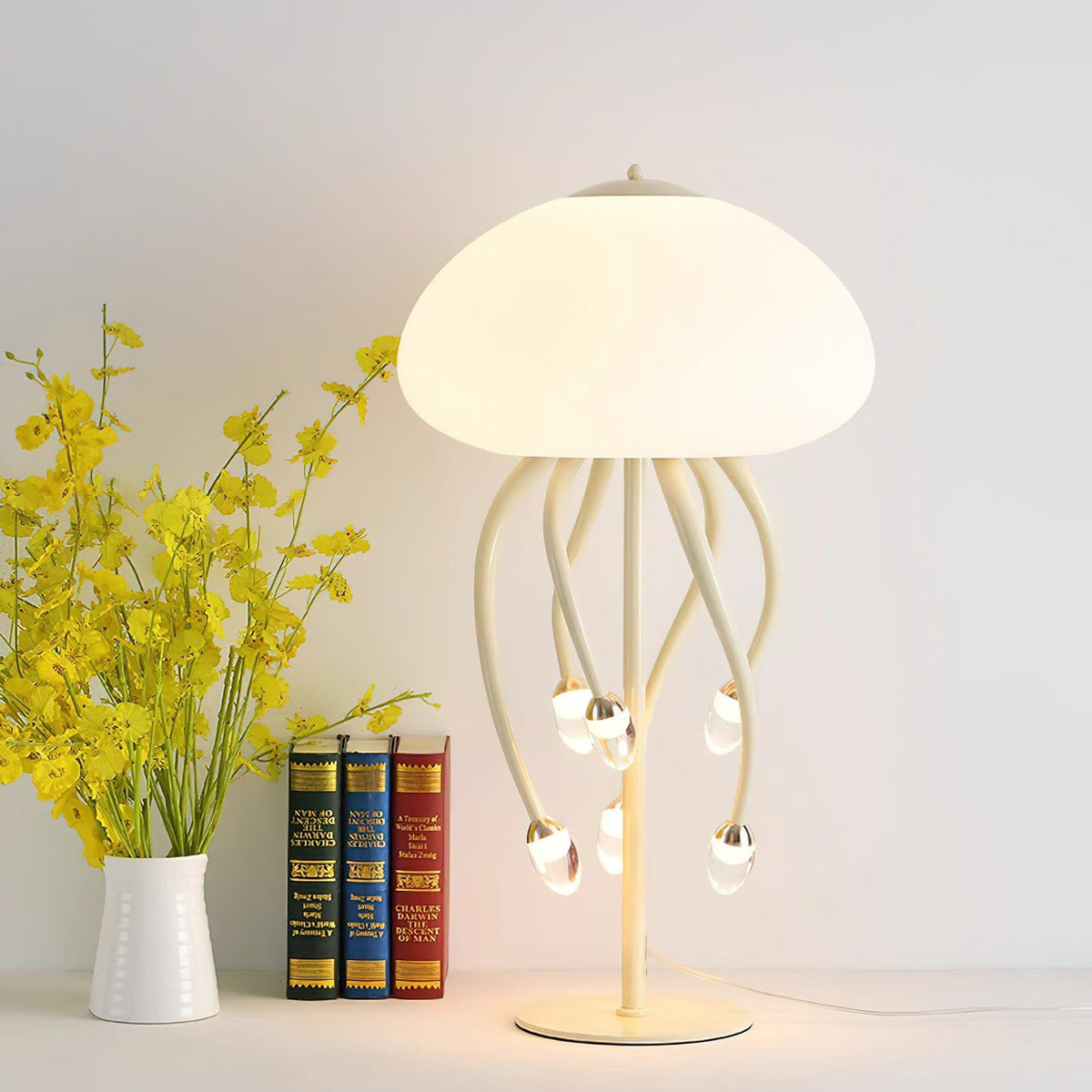 Zosilyra whimsische jellyfish tafellamp van glas