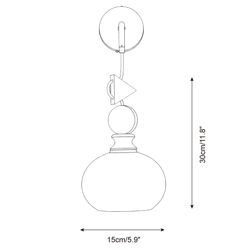 Virauette wandlamp