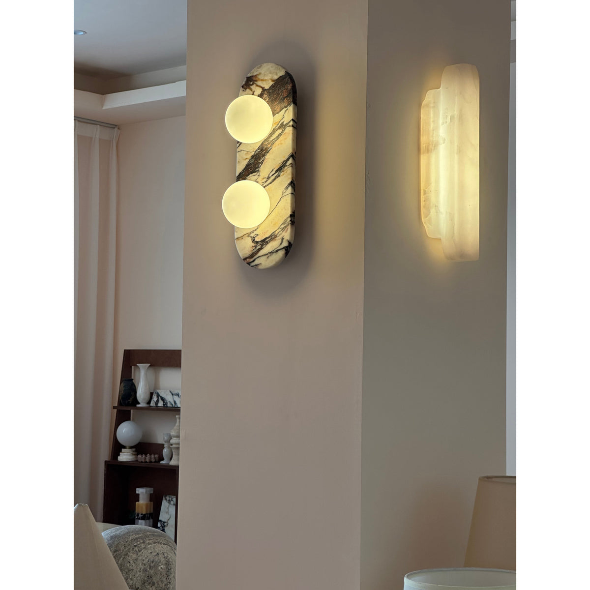 Alvuvyo elegantie Moderne wandlamp van marmer