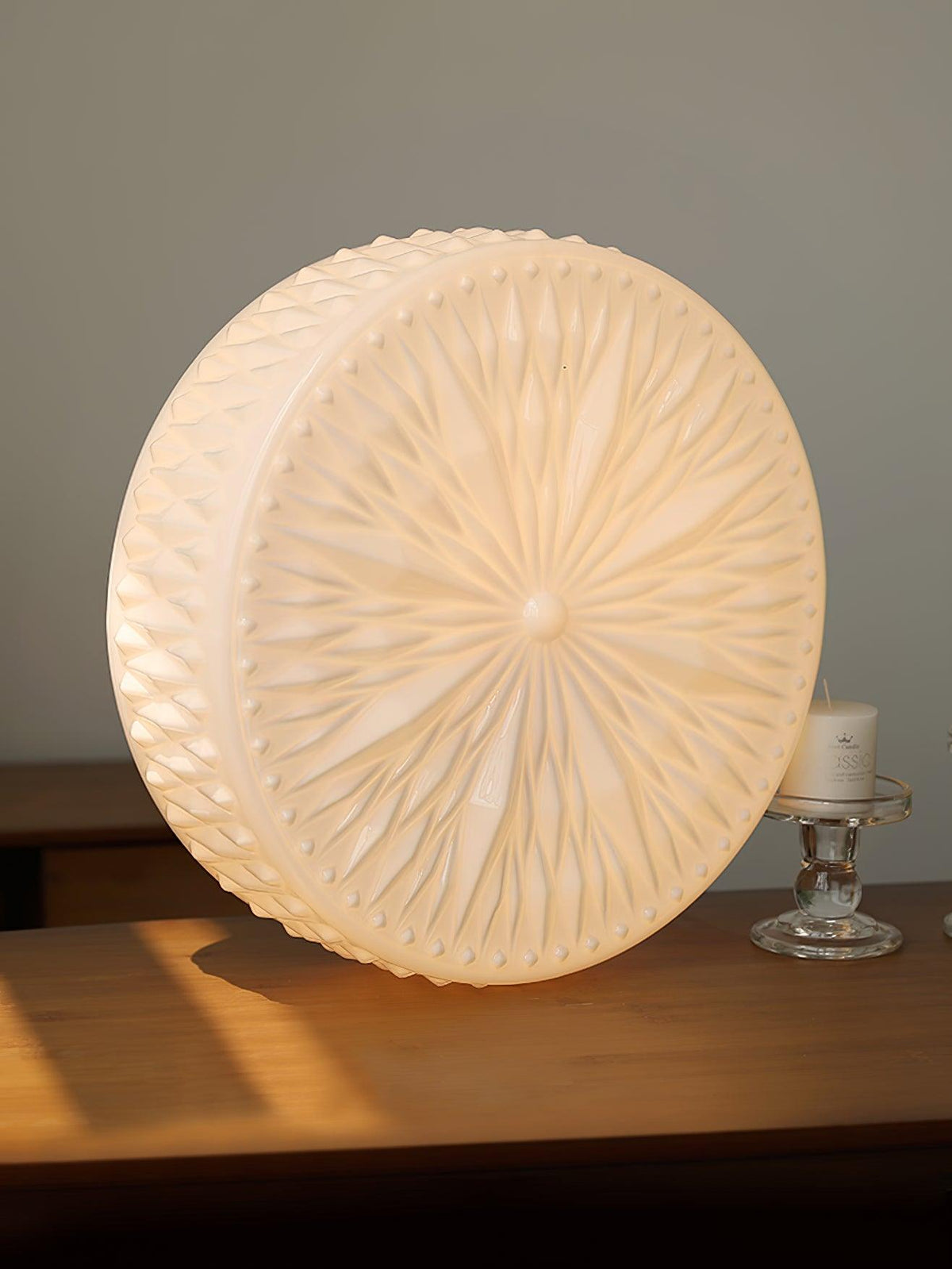 Lioriira plafondlamp glazen kap en acryl moderne maantort