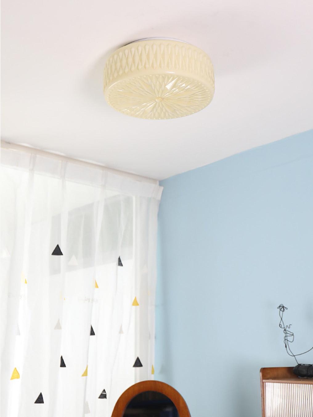 Lioriira plafondlamp glazen kap en acryl moderne maantort