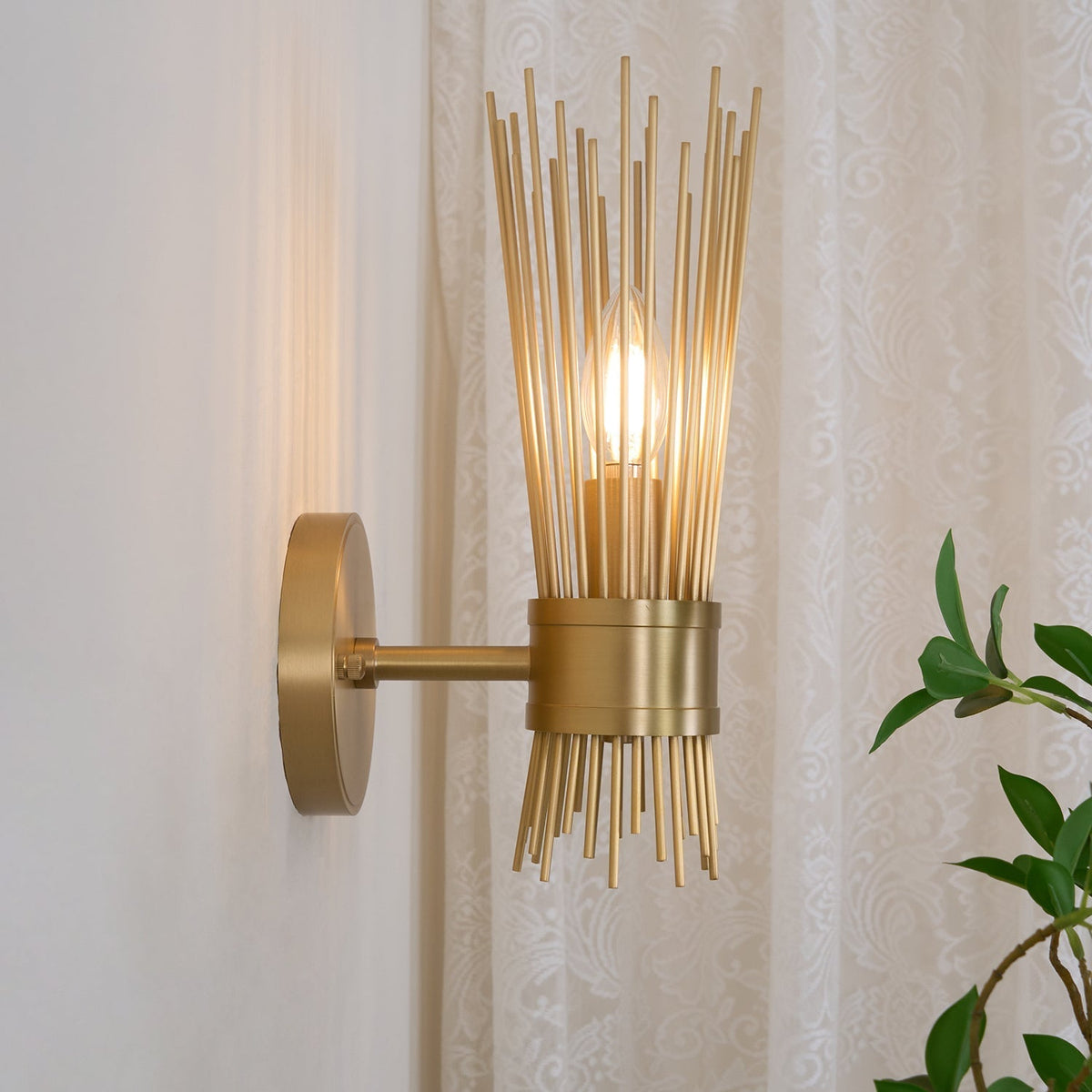 Thresher Postmodern luxe Candle messing wandlamp