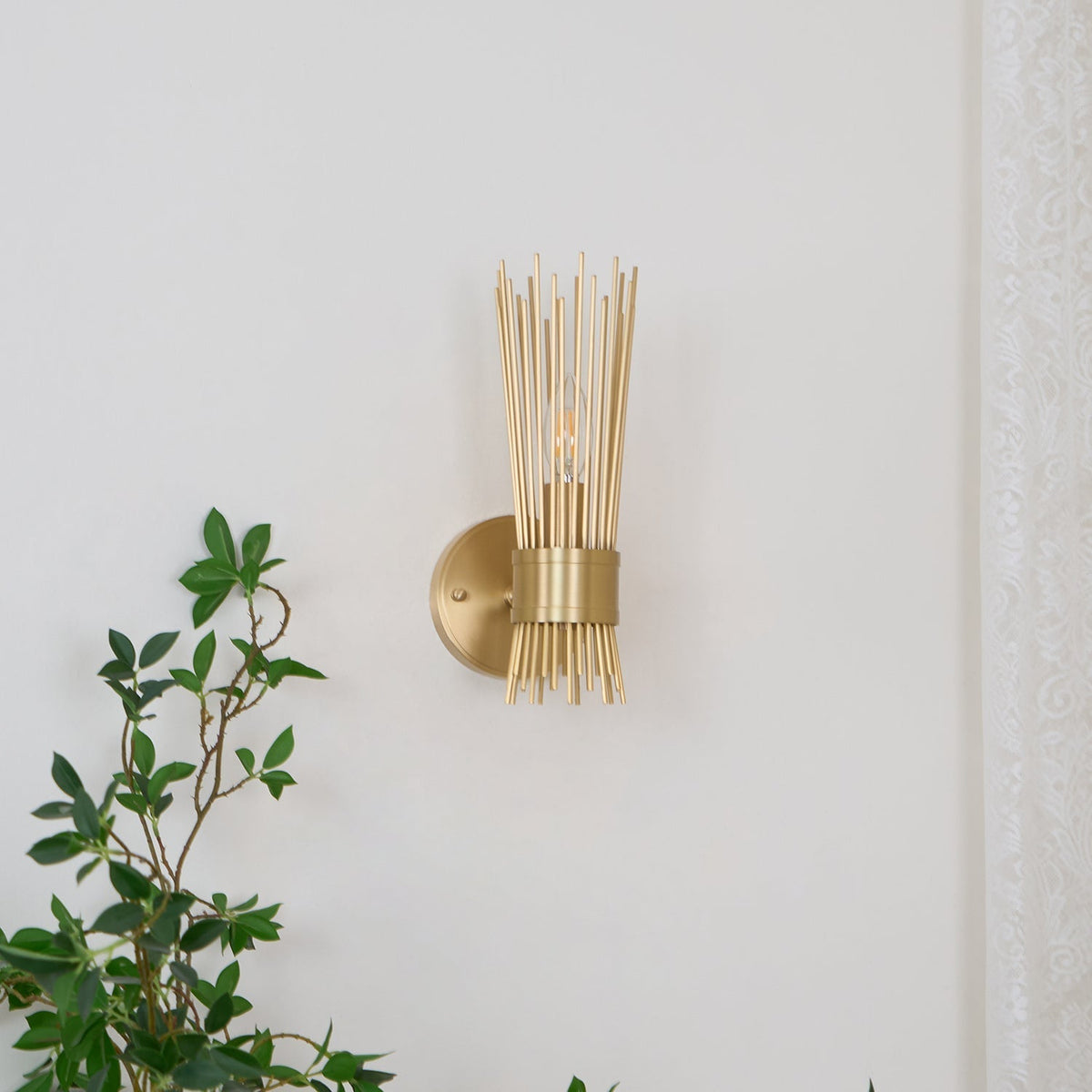 Thresher Postmodern luxe Candle messing wandlamp