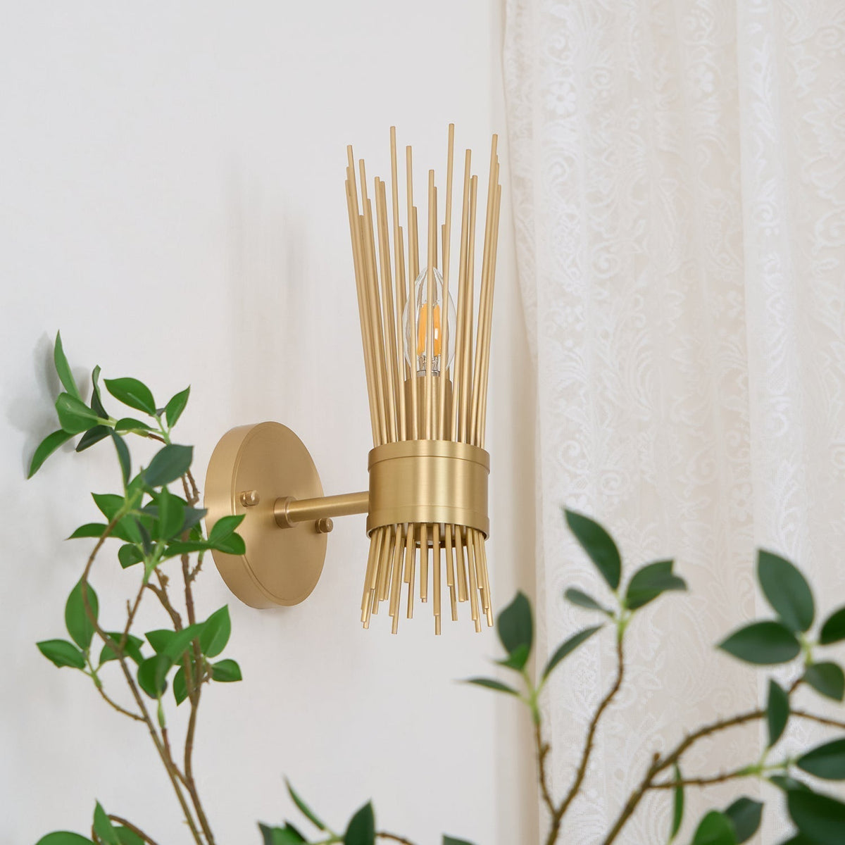 Thresher Postmodern luxe Candle messing wandlamp