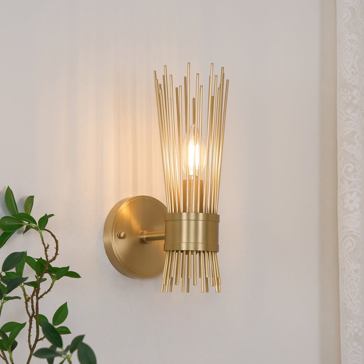 Thresher Postmodern luxe Candle messing wandlamp