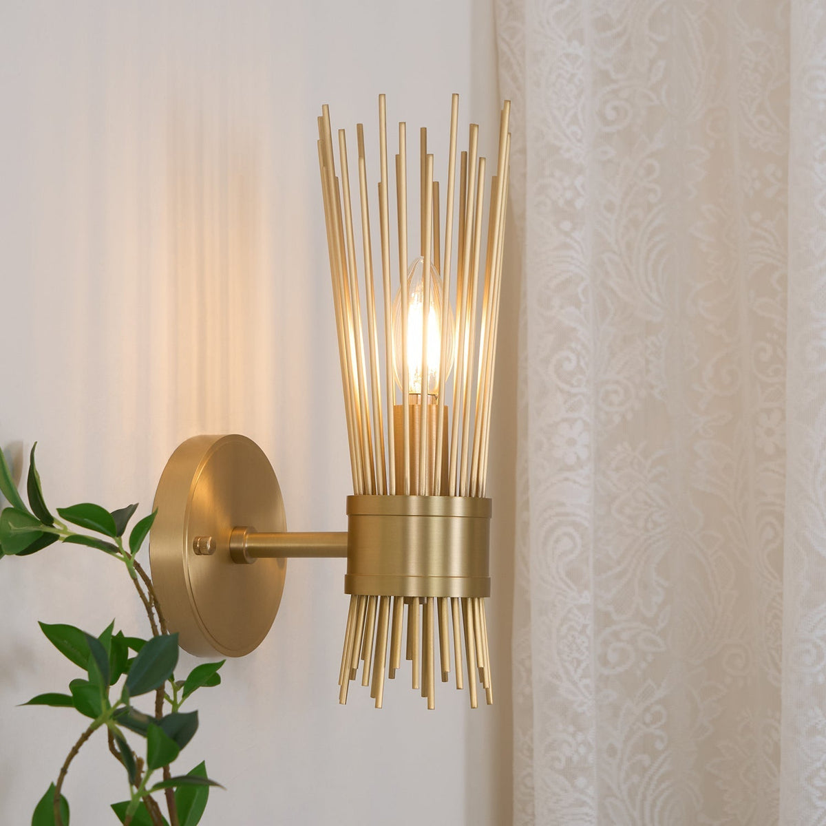 Thresher Postmodern luxe Candle messing wandlamp