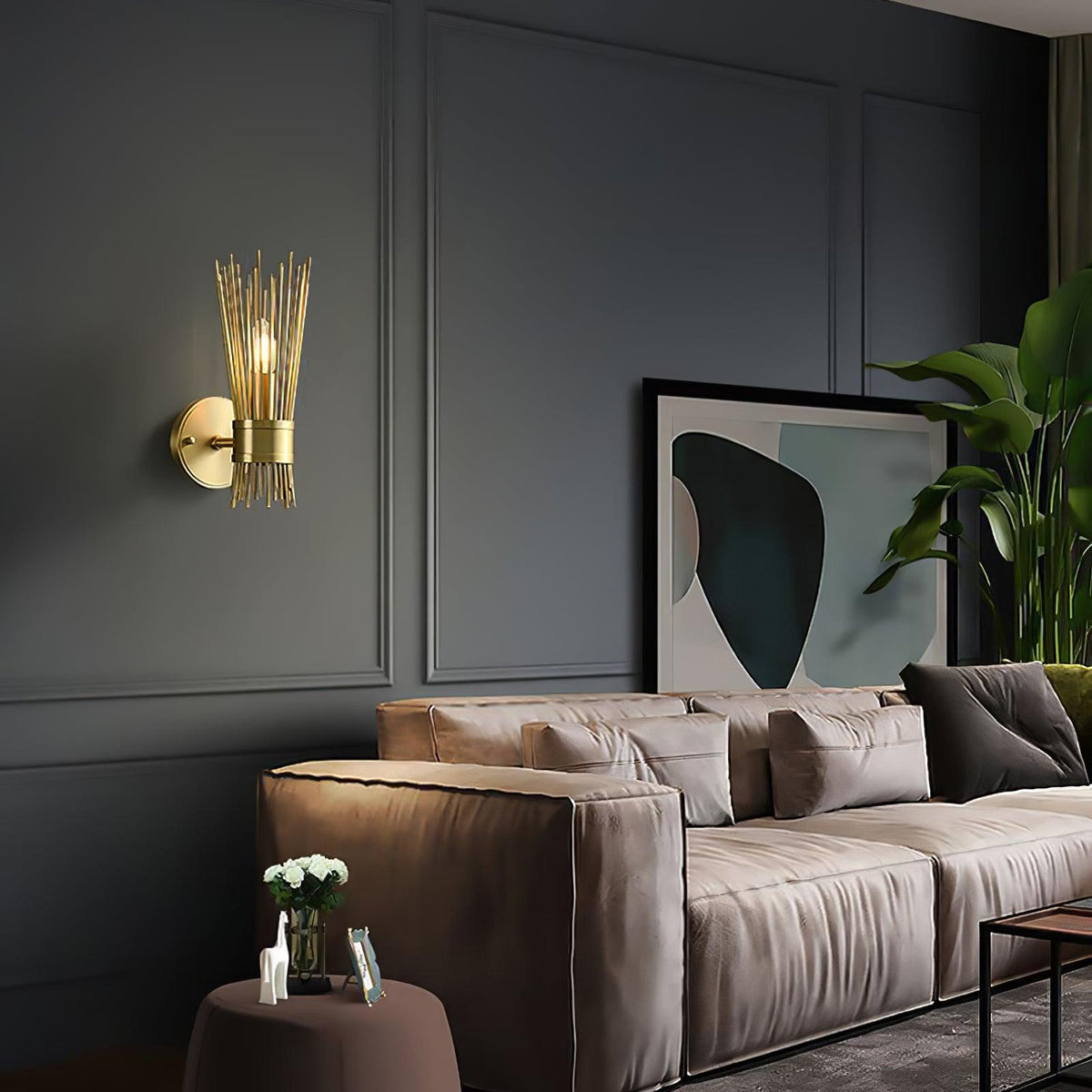 Thresher Postmodern luxe Candle messing wandlamp