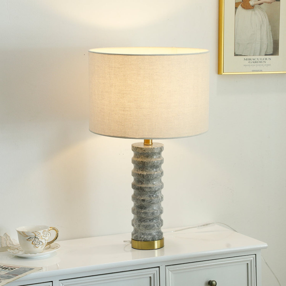 Waylon Moderne tafellamp van marmer