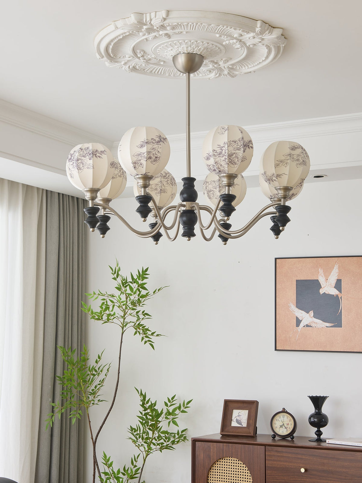 Osilan Traditionele Elegantie Vintage Houten Kroonluchter