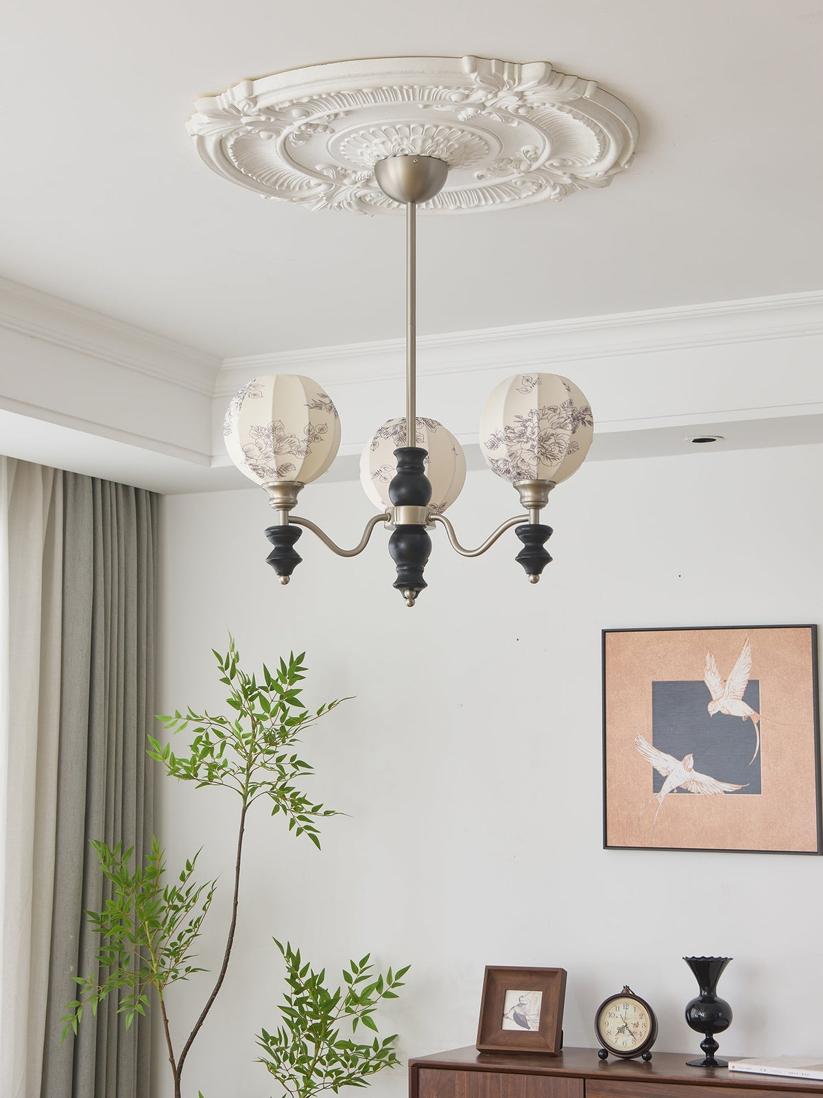 Osilan Traditionele Elegantie Vintage Houten Kroonluchter