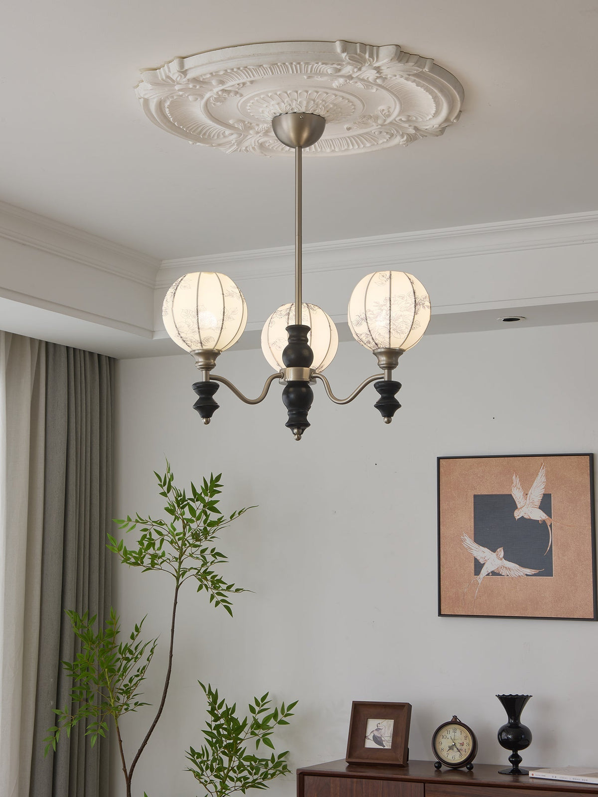 Osilan Traditionele Elegantie Vintage Houten Kroonluchter