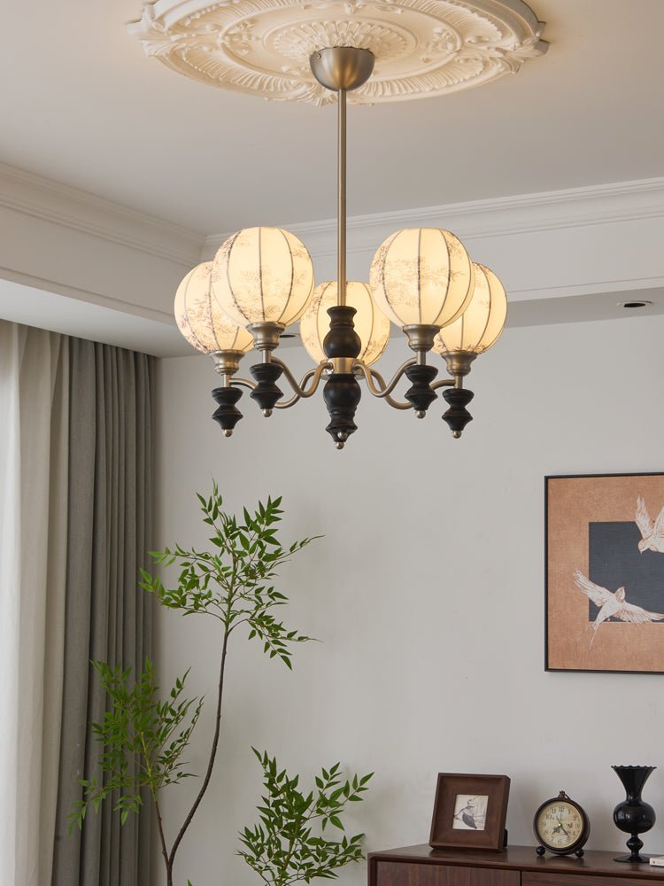 Osilan Traditionele Elegantie Vintage Houten Kroonluchter