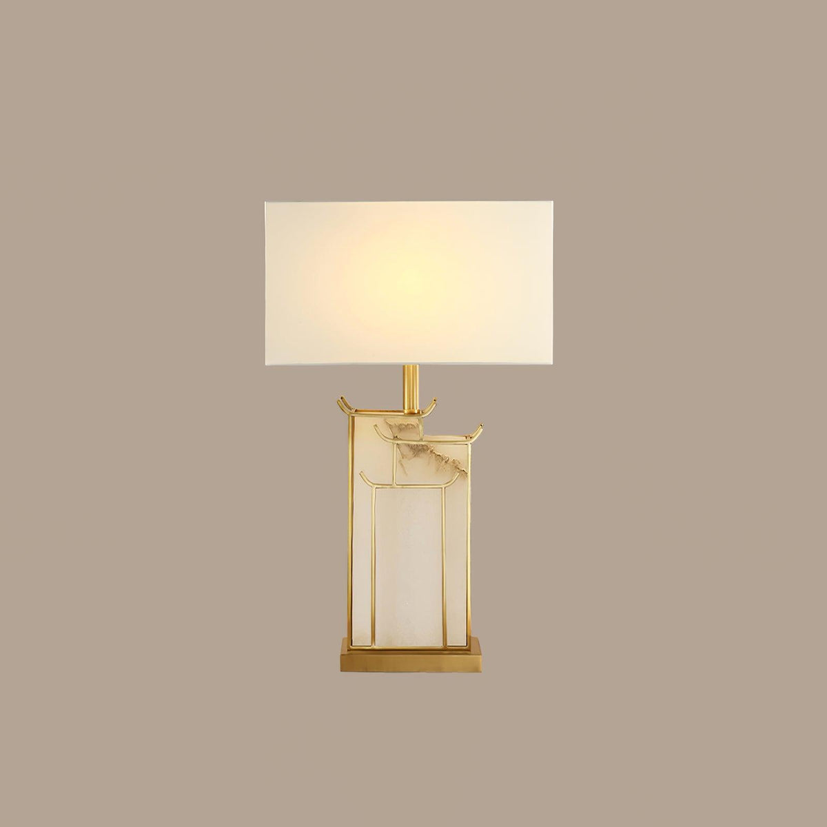 Nysilor Rechthoekig Glas Tafellamp