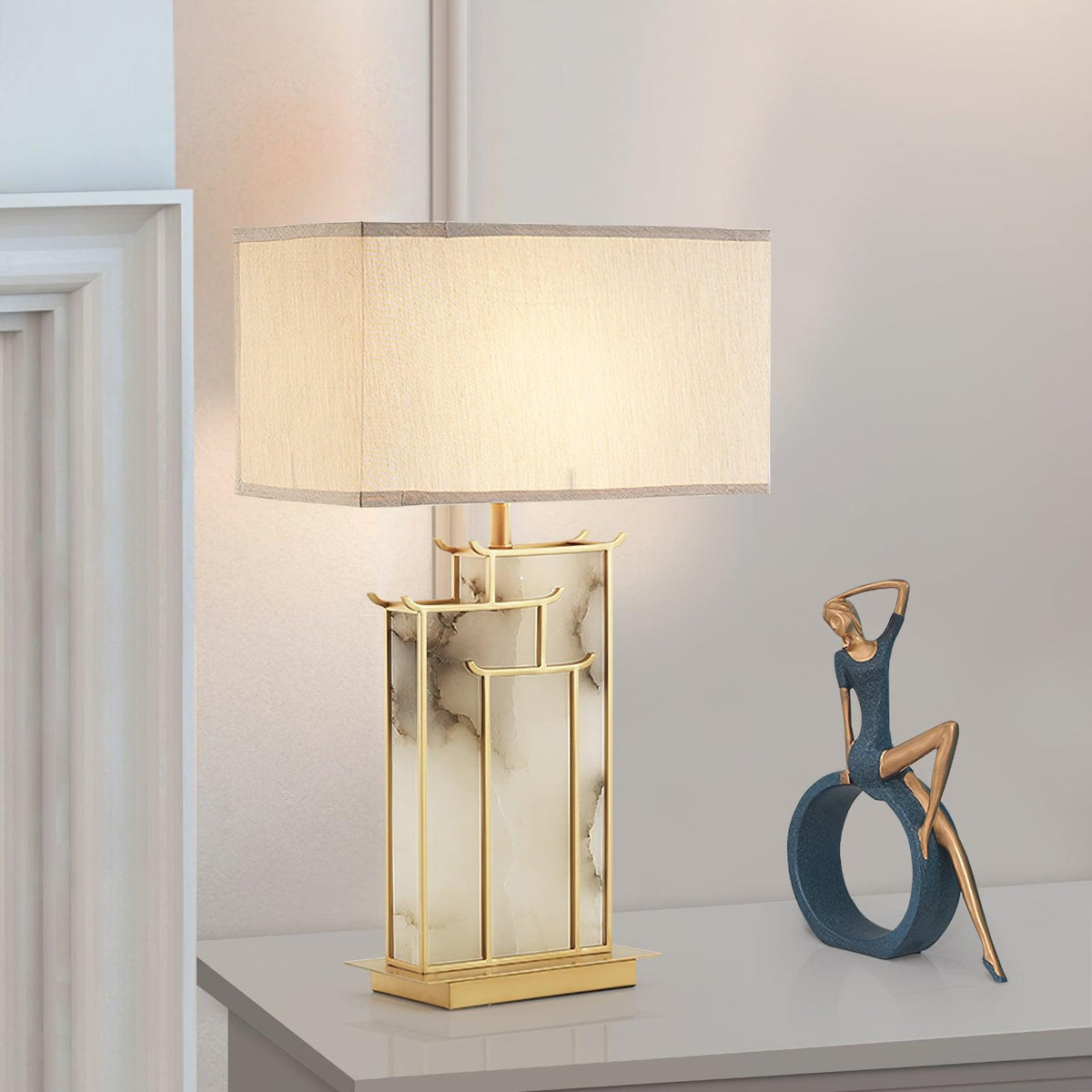 Nysilor Rechthoekig Glas Tafellamp