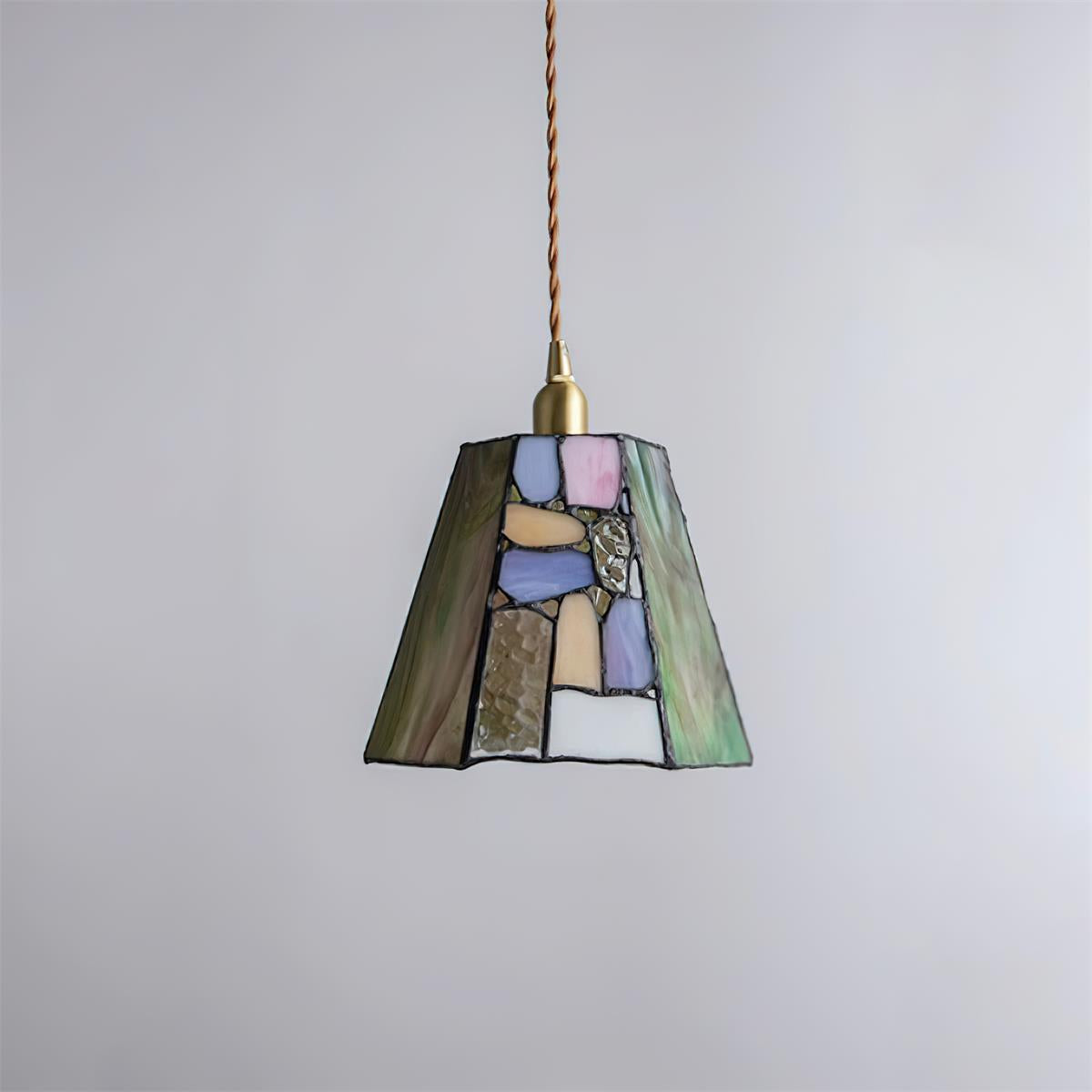 Fira Tiffany-stijl hanglamp met gevuld glas