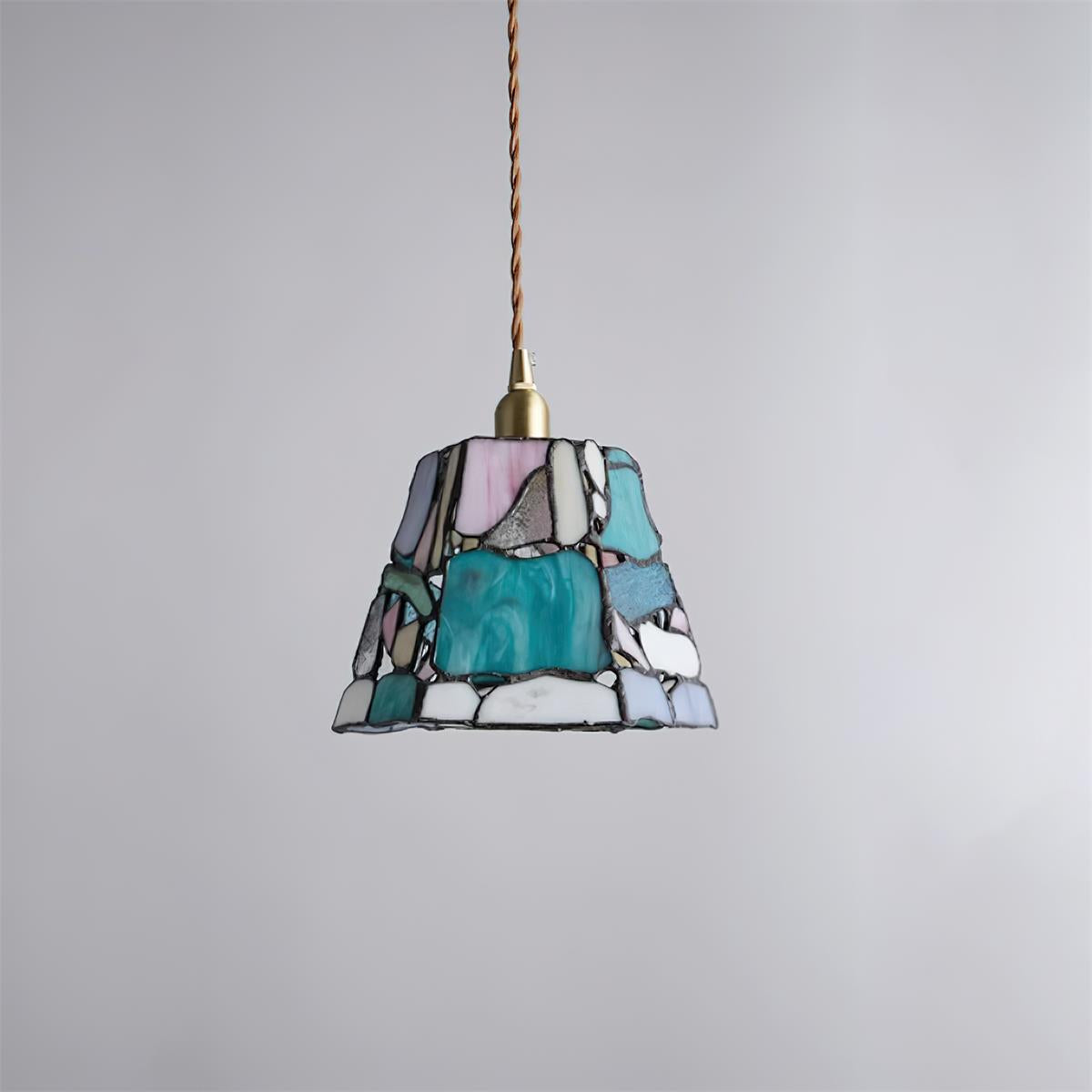 Fira Tiffany-stijl hanglamp met gevuld glas