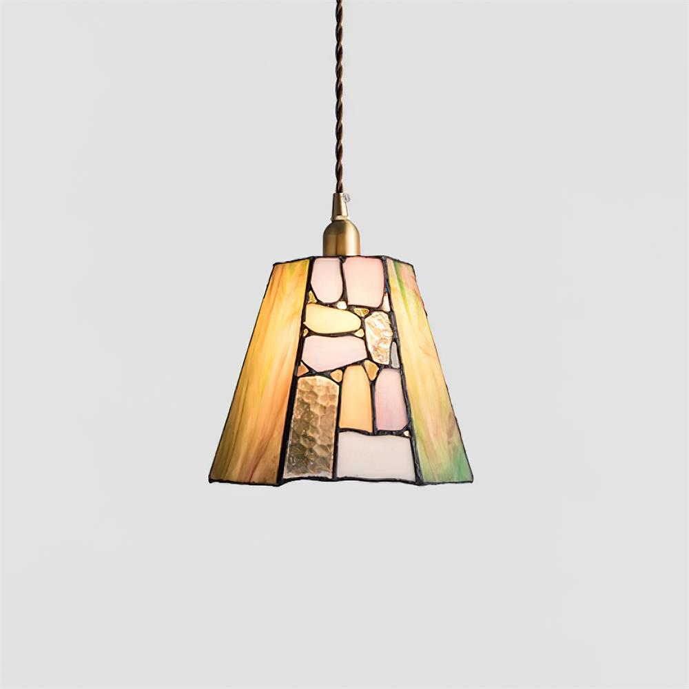 Fira Tiffany-stijl hanglamp met gevuld glas