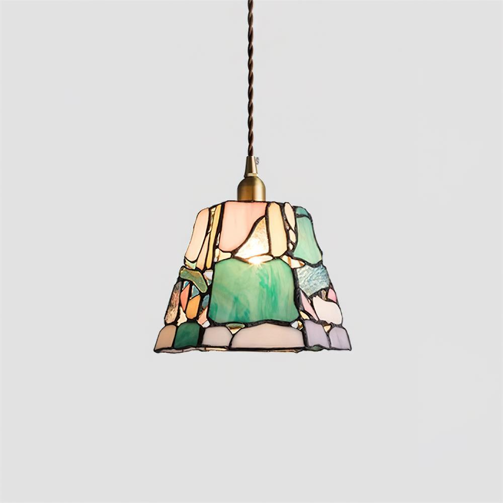 Fira Tiffany-stijl hanglamp met gevuld glas