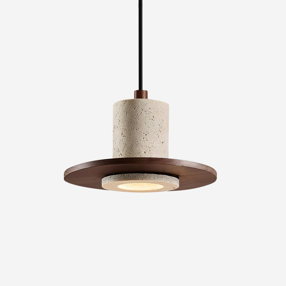 Seralielle travertin hanglamp Hoedvorm