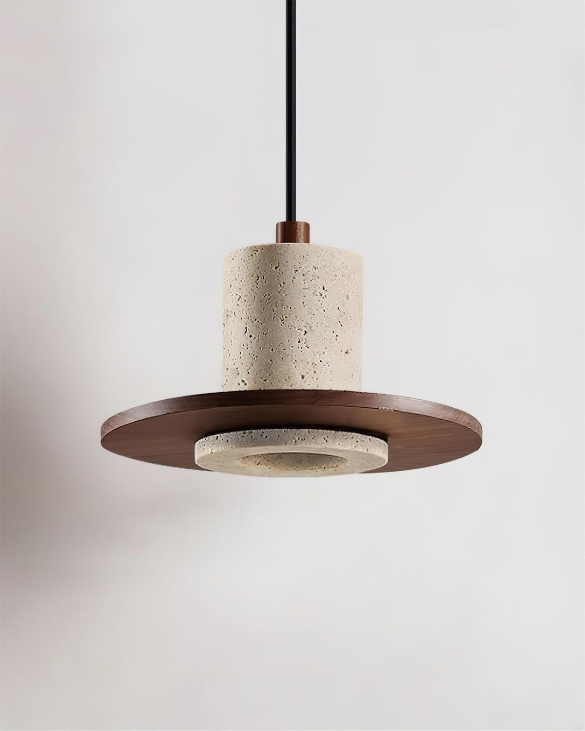 Seralielle travertin hanglamp Hoedvorm