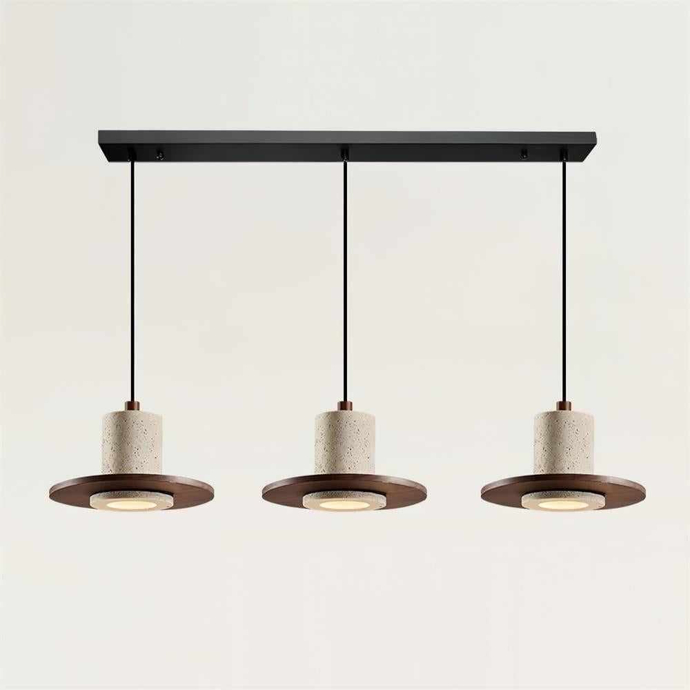Seralielle travertin hanglamp Hoedvorm
