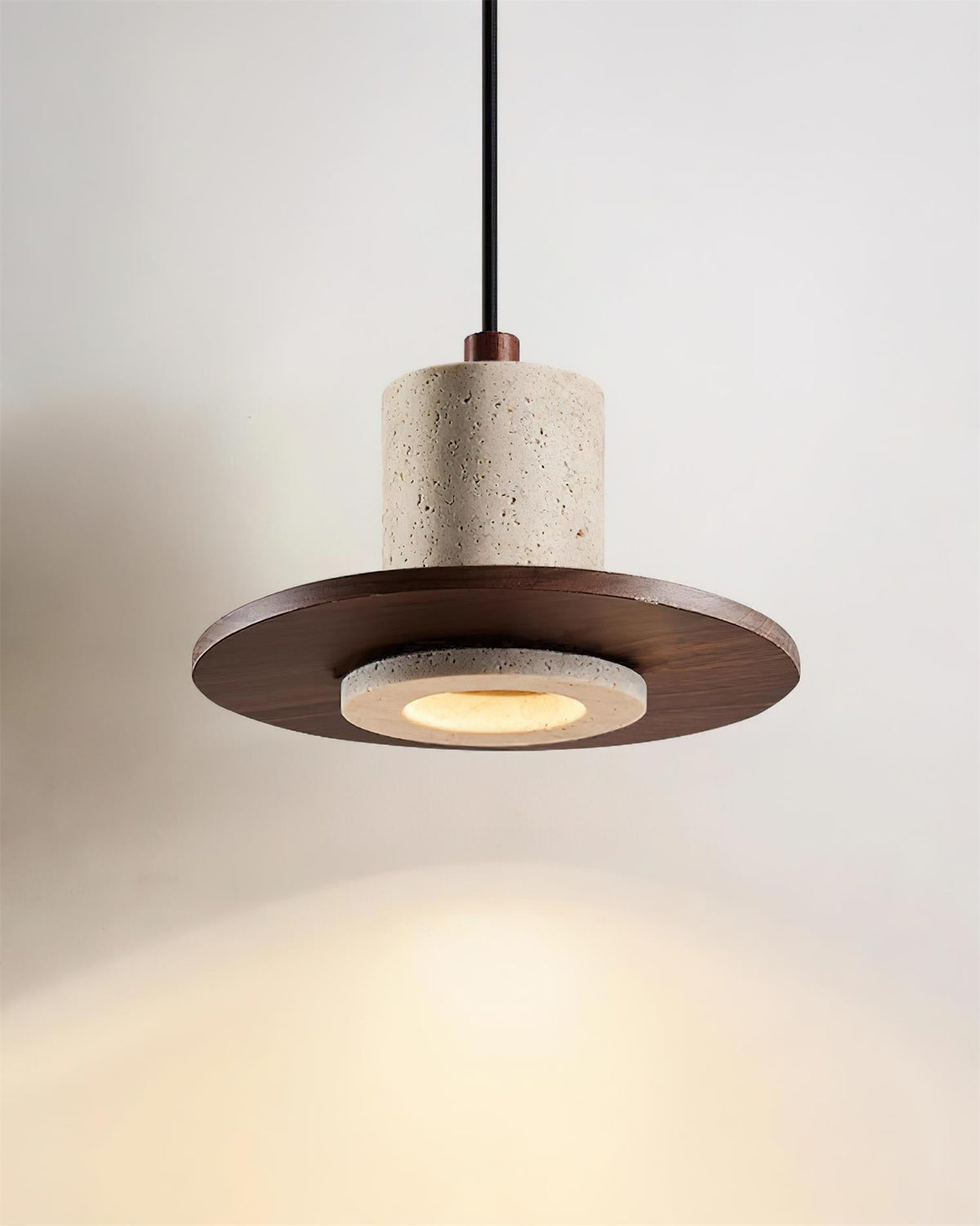 Seralielle travertin hanglamp Hoedvorm