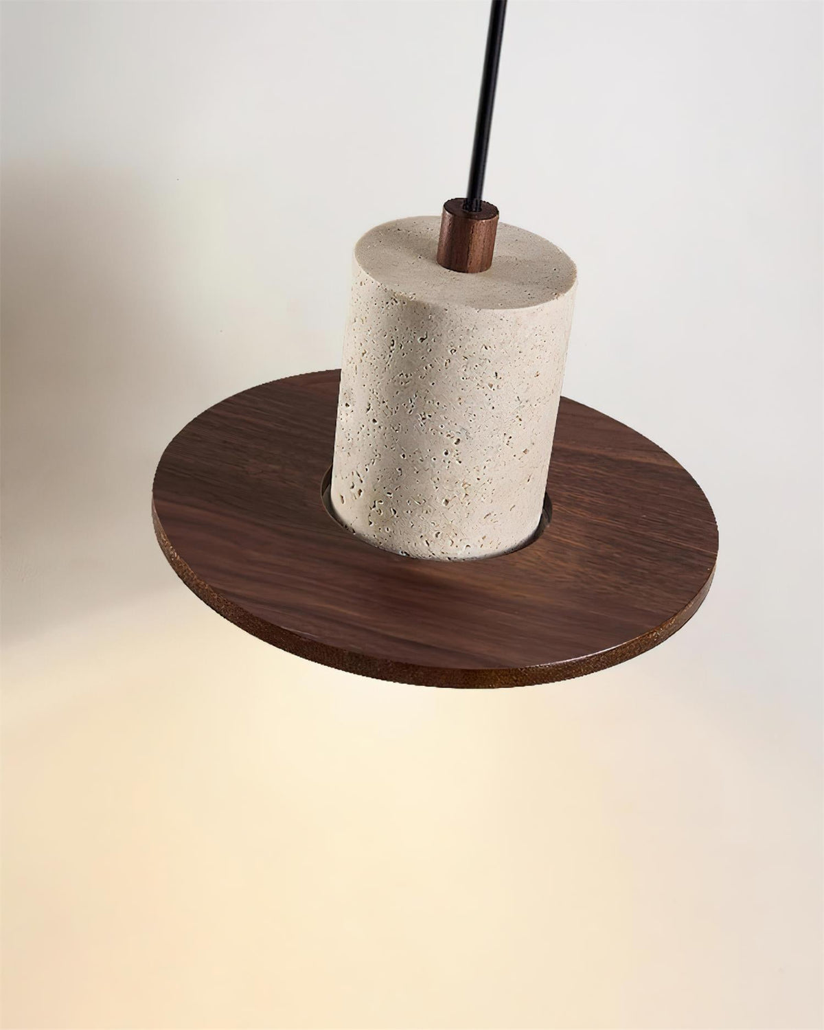 Seralielle travertin hanglamp Hoedvorm