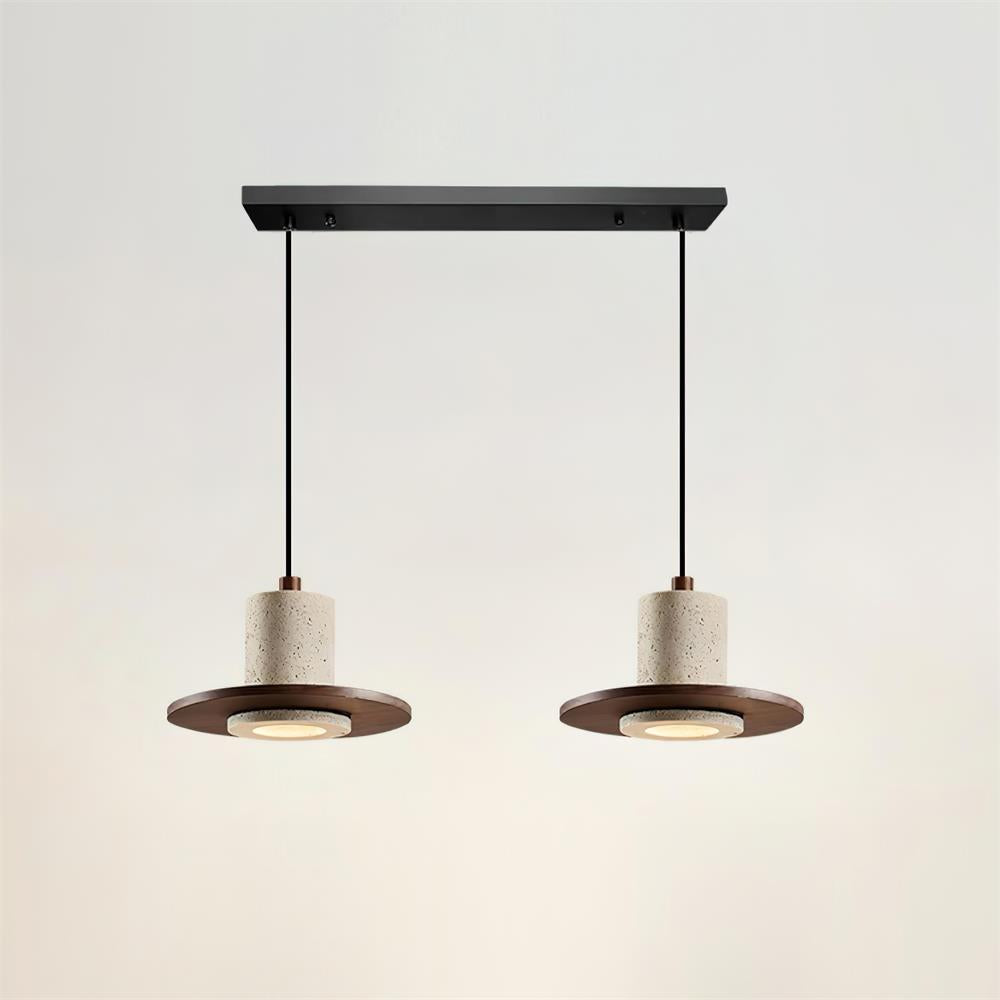 Seralielle travertin hanglamp Hoedvorm