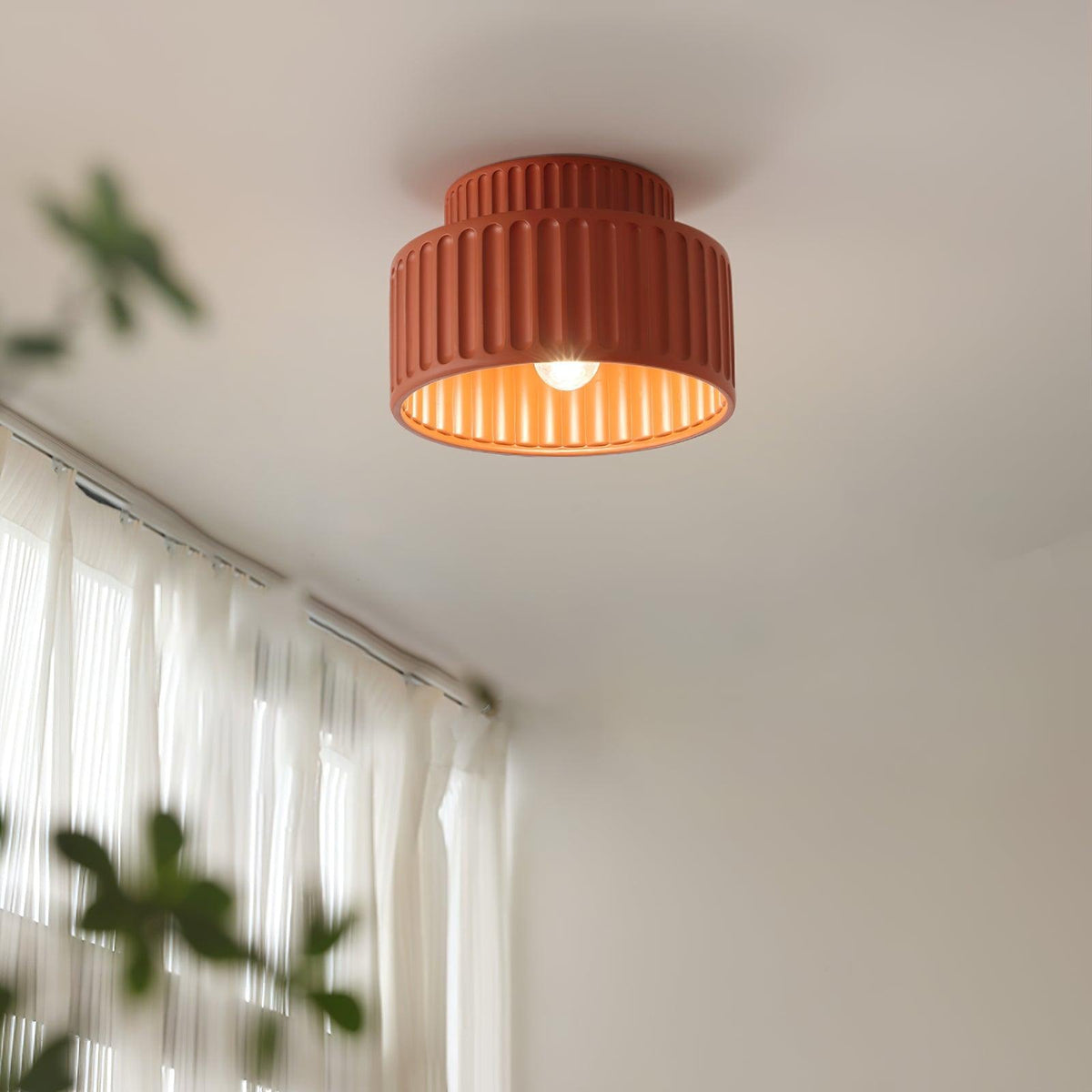 Lucaraine plafondlamp met geplooide acryl lampenkap