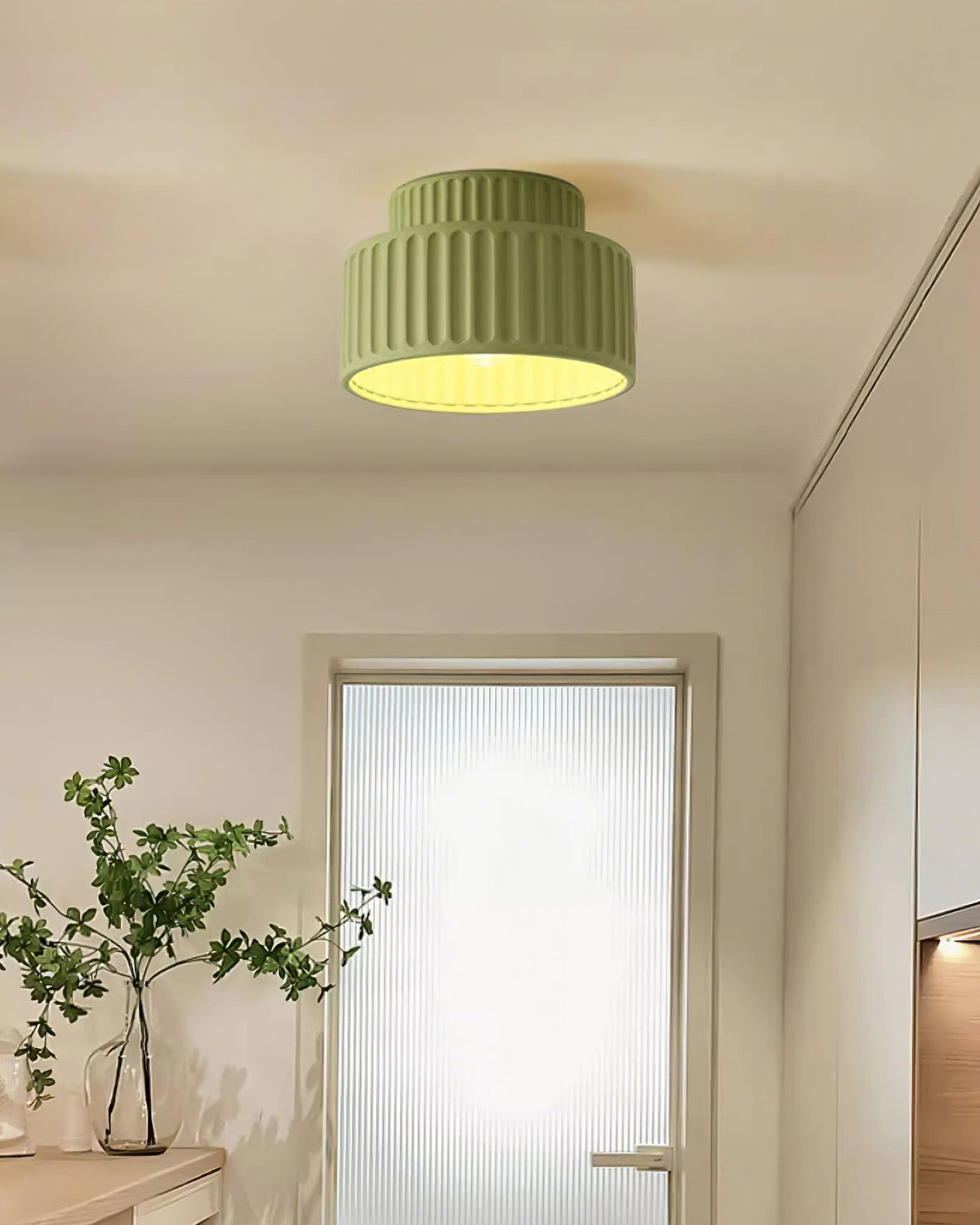 Lucaraine plafondlamp met geplooide acryl lampenkap