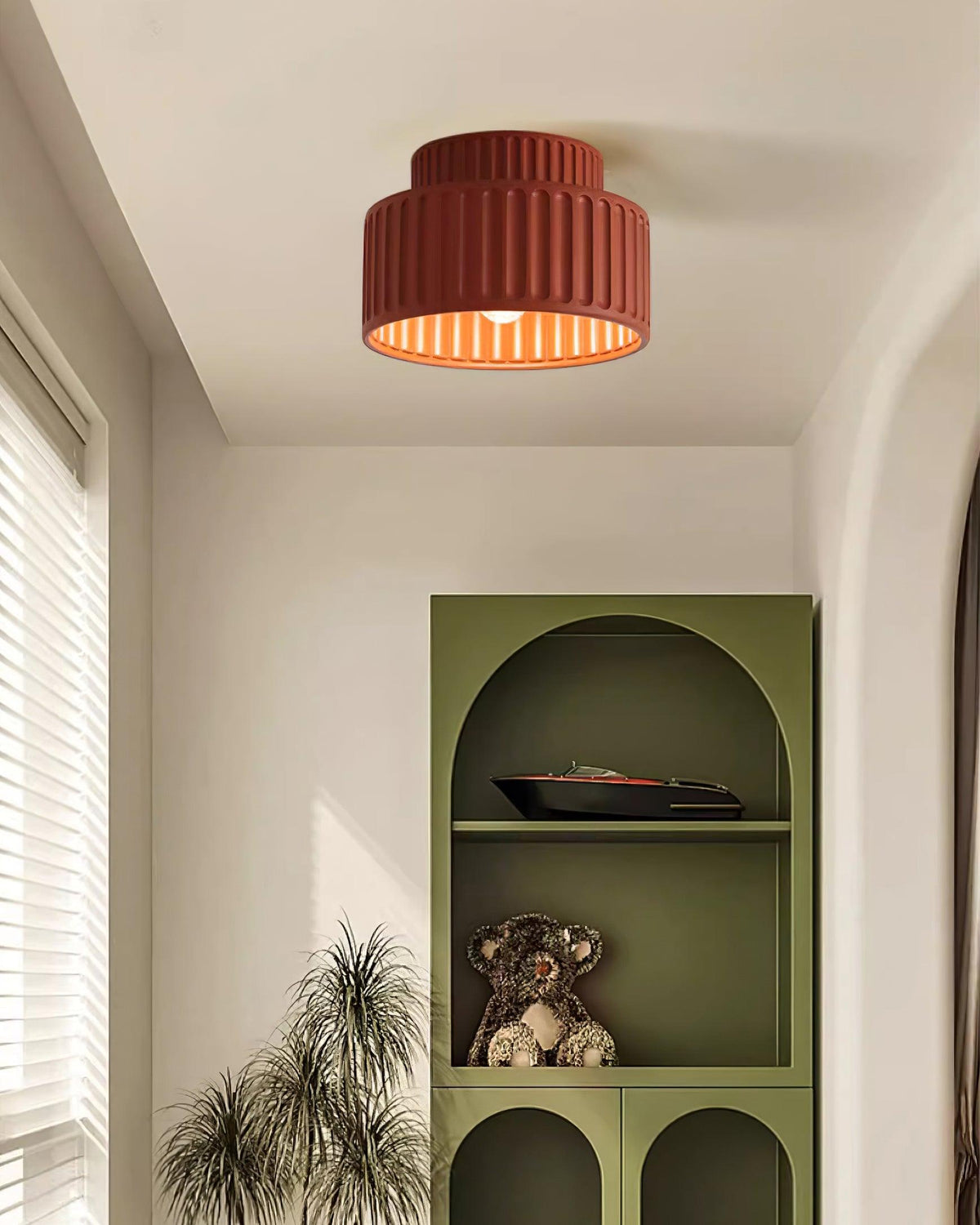 Lucaraine plafondlamp met geplooide acryl lampenkap