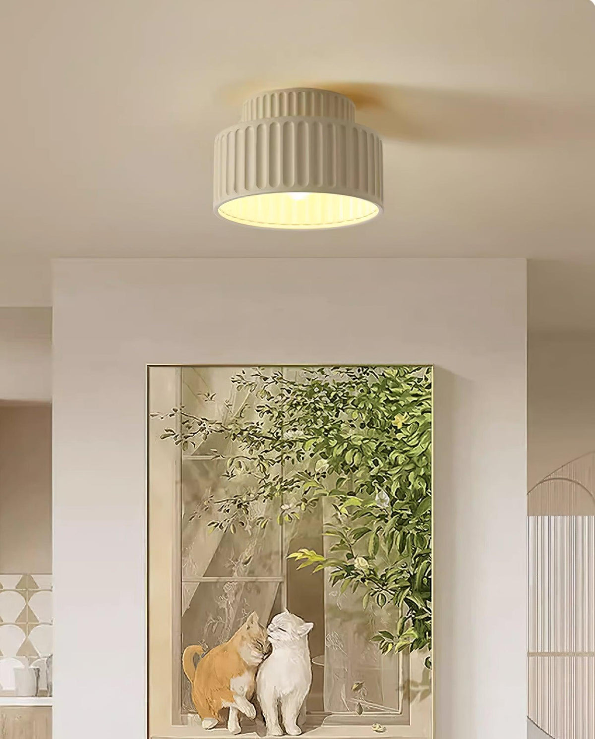 Lucaraine plafondlamp met geplooide acryl lampenkap