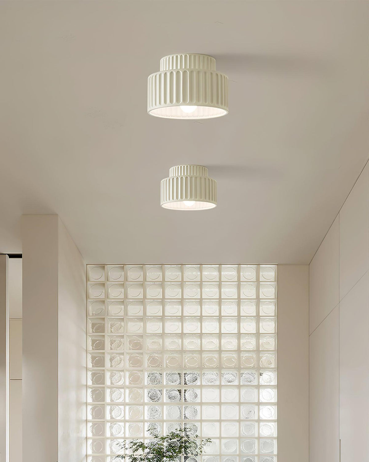 Lucaraine plafondlamp met geplooide acryl lampenkap