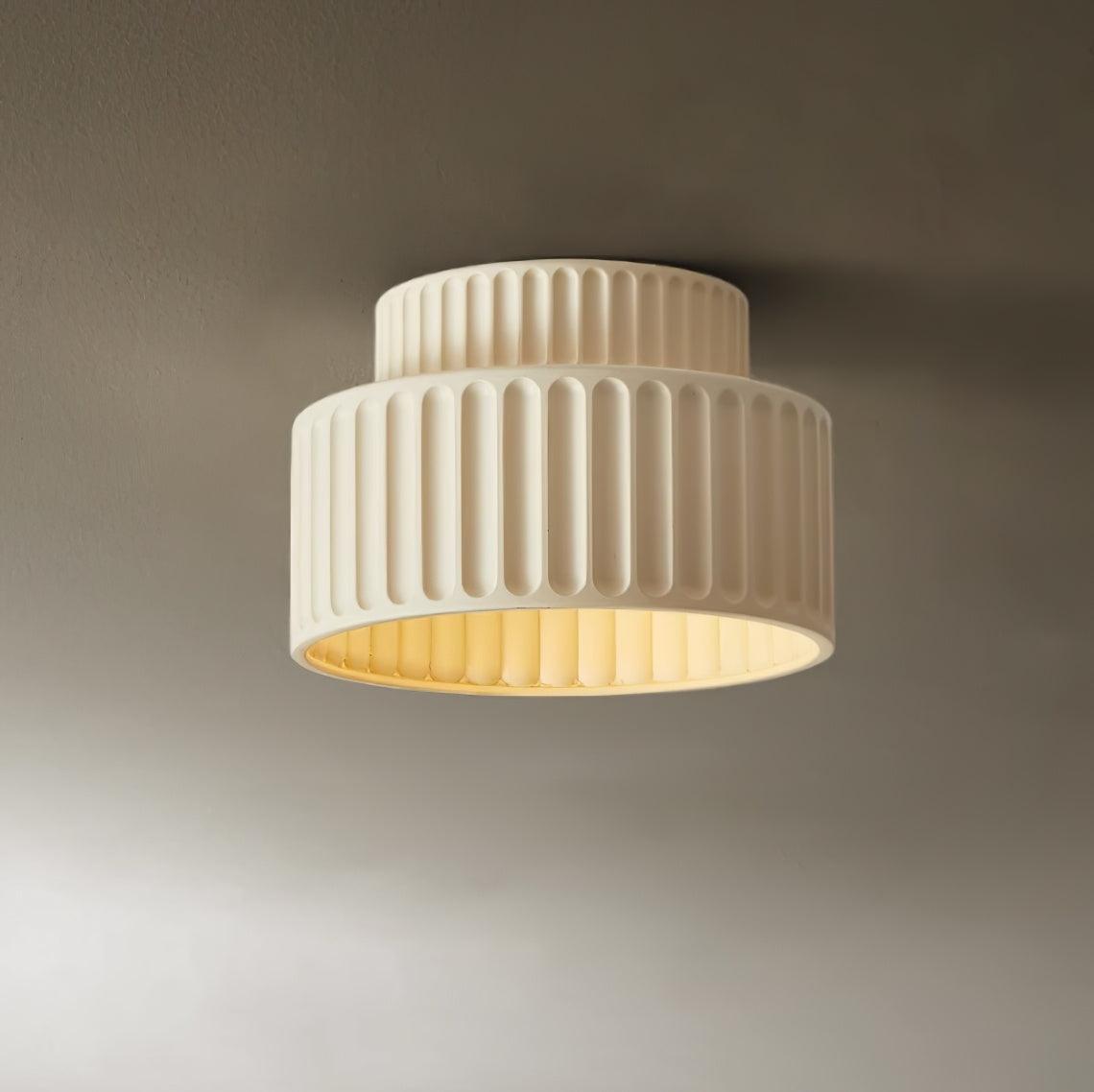 Lucaraine plafondlamp met geplooide acryl lampenkap