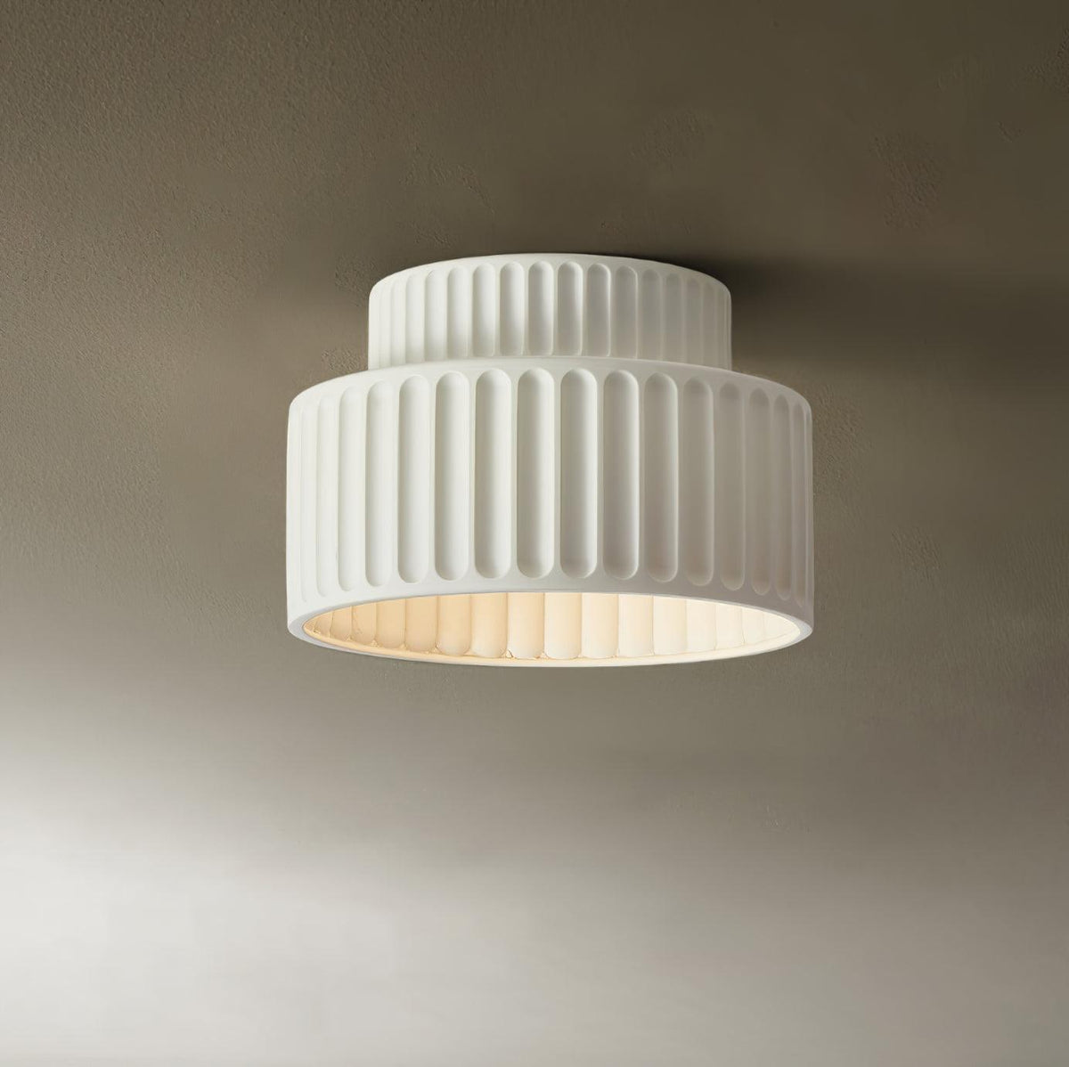 Lucaraine plafondlamp met geplooide acryl lampenkap