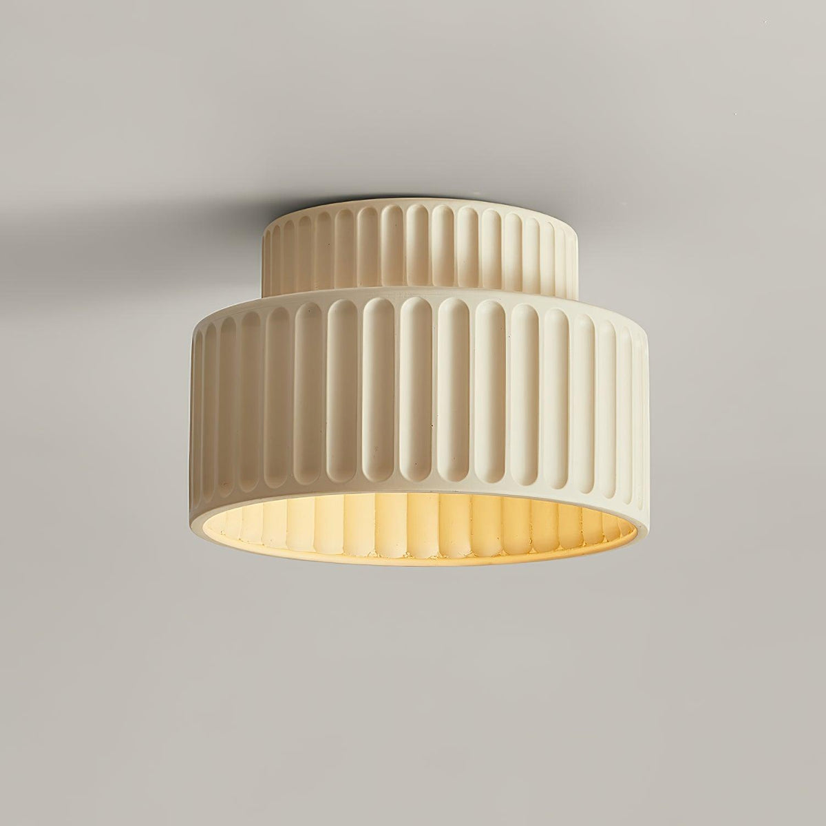 Lucaraine plafondlamp met geplooide acryl lampenkap