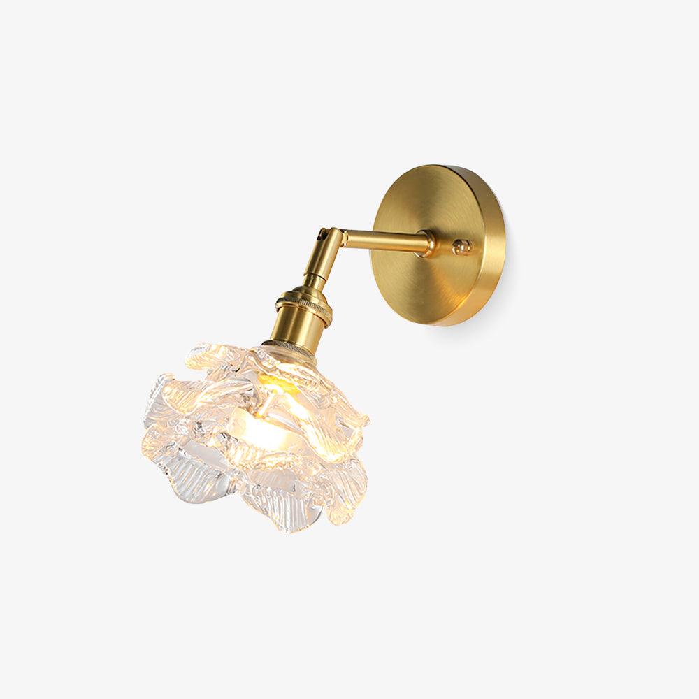 Petal Vintage messing wandlamp met bloemblaadjes