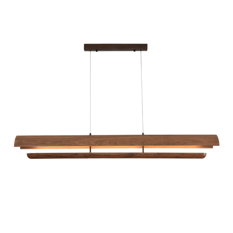 Rinireon houten lineaire kroonluchter